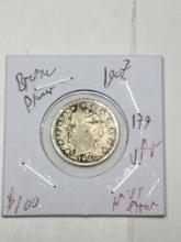 Liberty Nickel 1907 Rare Mint Error Struck On Brocken Planchet