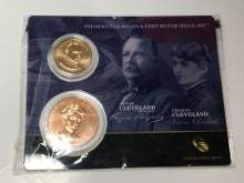 Cleveland Presidential Dollar With 1st Spouse Medal