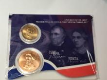 Taylor Presidential Dollar With 1st Spouse Medal