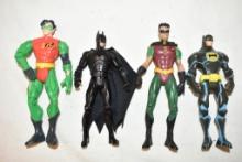 Four Batman & Robin Action Figures