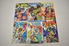 Six Marvel Xmen Comic Books