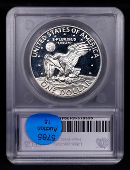 Proof 1973-s Silver Eisenhower Dollar 1 Graded pr69+ dcam By SEGS