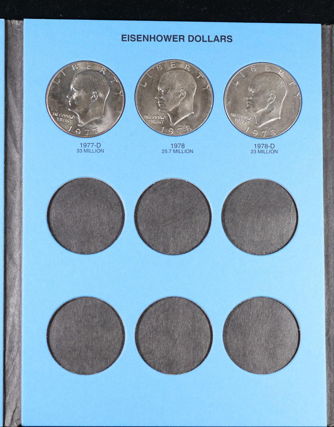 ***Auction Highlight*** Complete Eisenhower & Anthony $1 Whitnman Album, 1971-1911 24 coins in Total