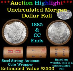 ***Auction Highlight*** 1885 & CC Uncirculated Morgan Dollar Shotgun Roll (fc)