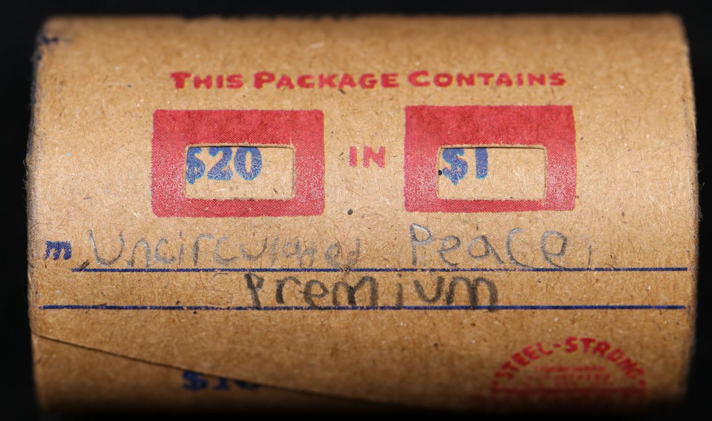 *Uncovered Hoard* - Covered End Roll - Marked "Unc Peace Premium" - Weight shows x20 Coins (FC)