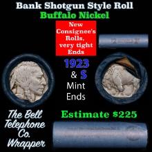 Buffalo Nickel Shotgun Roll in Old Bank Style 'Bell Telephone' Wrapper 1923 & s Mint Ends