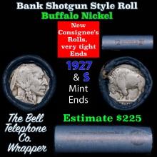 Buffalo Nickel Shotgun Roll in Old Bank Style 'Bell Telephone' Wrapper 1927 & s Mint Ends