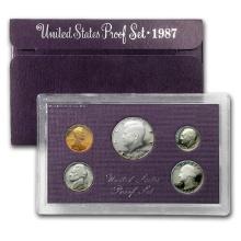 1987 United States Mint Proof Set 5 coins