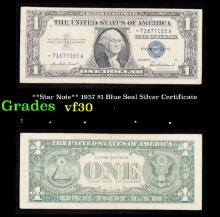 **Star Note** 1957 $1 Blue Seal Silver Certificate Grades vf++