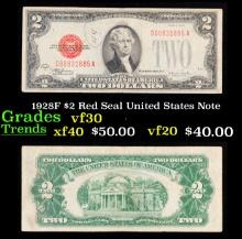 1928F $2 Red Seal United States Note Grades vf++