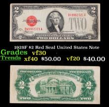 1928F $2 Red Seal United States Note Grades vf++