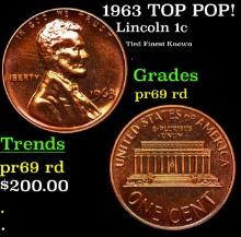 Proof 1963 Lincoln Cent TOP POP! 1c Graded pr69 rd BY SEGS