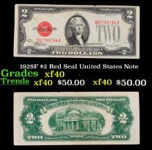1928F $2 Red Seal United States Note Grades xf