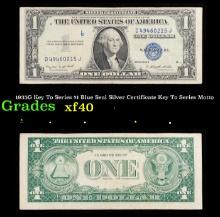 1935G Key To Series $1 Blue Seal Silver Certificate Key To Series Grades xf Motto
