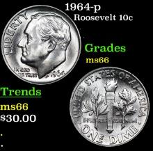 1964-p Roosevelt Dime 10c Grades GEM+ Unc
