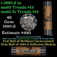 INSANITY The CRAZY Nickel Wheel 1000’s won so far, WIN this 1995-d 40 pcs Coin-Tainer $2 Nickel Wrap