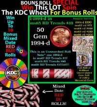 INSANITY The CRAZY Penny Wheel 1000s won so far, WIN this 2009-d BU RED roll get 1-10 FREE