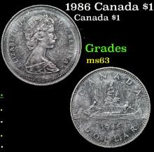 1986 Canada $1 Canada Dollar 1 Grades Select Unc