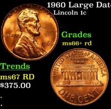 1960 Large Date Lincoln Cent 1c Grades GEM++ RD