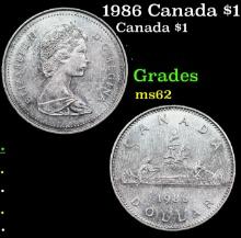 1986 Canada $1 Canada Dollar 1 Grades Select Unc