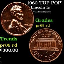 Proof 1962 Lincoln Cent TOP POP! 1c Graded pr69 rd BY SEGS