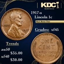 1917-s Lincoln Cent 1c Grades xf+