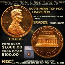 Proof ***Auction Highlight*** 1977-s Lincoln Cent Near Top Pop! 1c Graded pr69+ dcam By SEGS (fc)