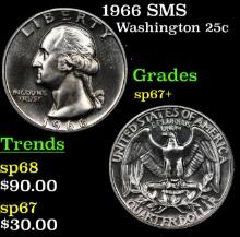 1966 SMS Washington Quarter 25c Grades sp67+