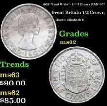 1958 Great Britain Half Crown KM# 907 Grades Select Unc