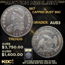***Auction Highlight*** 1817 Capped Bust Half Dollar 50c Graded Select AU By USCG (fc)