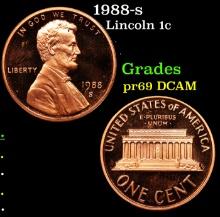 Proof 1988-s Lincoln Cent 1c Grades GEM++ Proof Deep Cameo