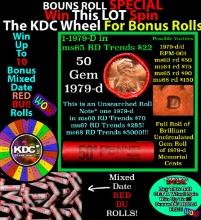 INSANITY The CRAZY Penny Wheel 1000s won so far, WIN this 1979-d BU RED roll get 1-10 FREE