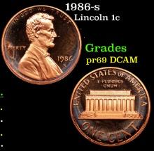 Proof 1986-s Lincoln Cent 1c Grades GEM++ Proof Deep Cameo
