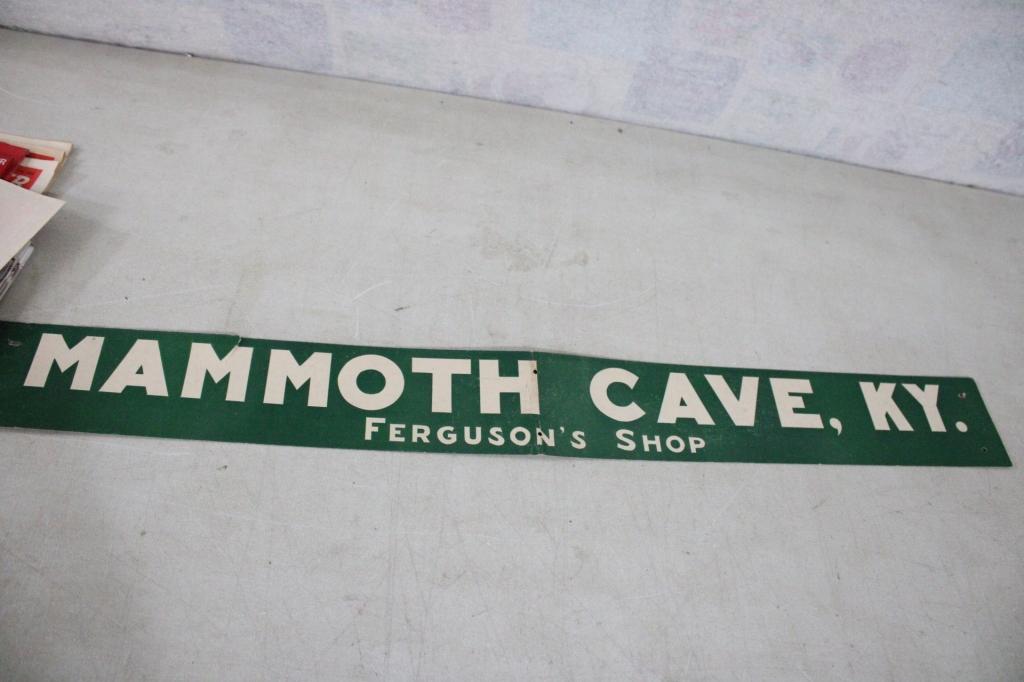 Mammoth Cave Sign & Other Ephemera