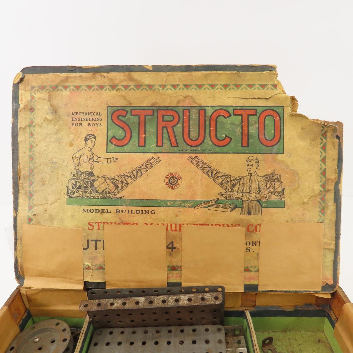 1920's Structo Model Building Set in Original Box