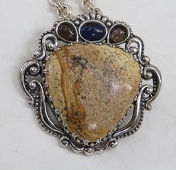 Carolyn Pollack Signed Stone Enhancer with Chain