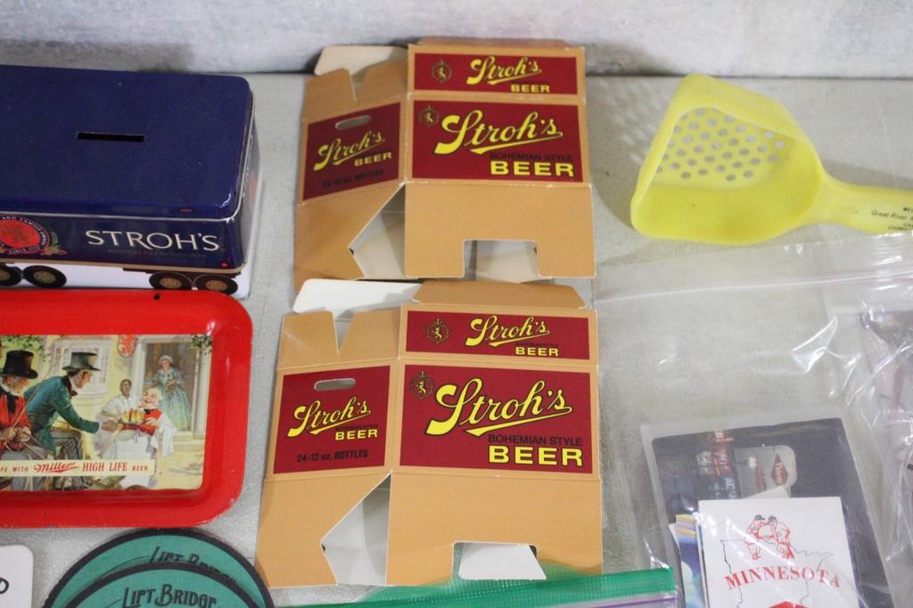 Large Lot of Vintage Beer Advertising Items