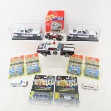 Toy police car collection Matchbox, NIP & more