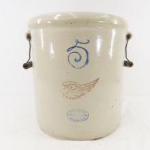 5 Gallon Red Wing Crock with bale handles