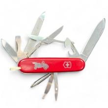 Vintage Victorinox Rostfrei 9-blade Swiss Army Knife: used but no damage.