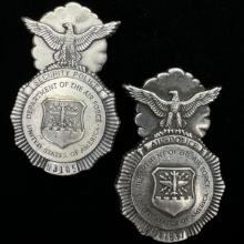 Pair of vintage U.S. Air Force police badges