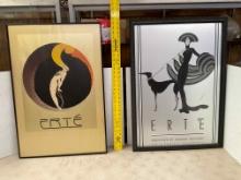 2 Framed Erte prints