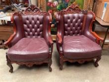 Pair Ornate Chairs