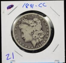 1891-CC Morgan Dollar VF25 B