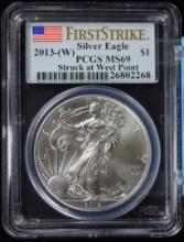 2013-W American Silver Eagle PCGS MS69 1st Strike 68