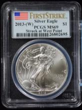 2013-W American Silver Eagle PCGS MS69 1st Strike 95