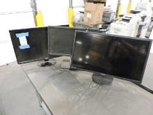 Lot of 3 Various Monitors / Two 27" and a 21"