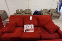 Thomasville Harry Red 3-Seat Sofa
