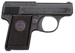 World War II Era Factory Engraved Walther Model 9 Pocket Pistol
