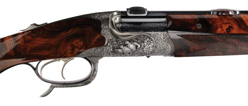 Metschiunig Engraved Karl Hauptmann Combination Gun with Scope